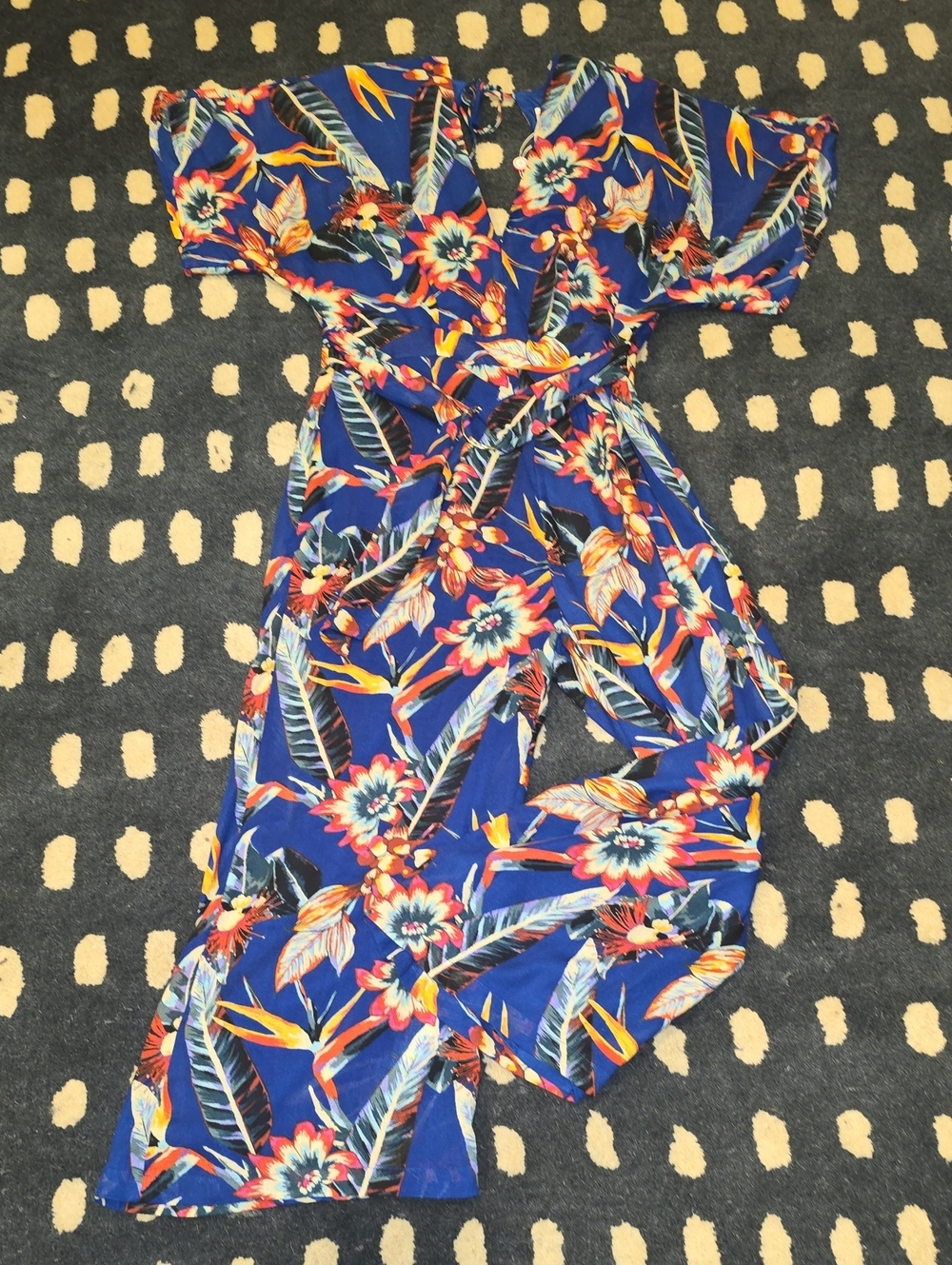 Tropical Blue Floral Jumpsuit
